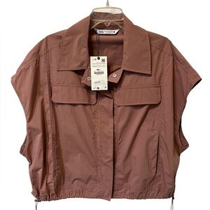 Zara Women's Utility Jacket in Tan